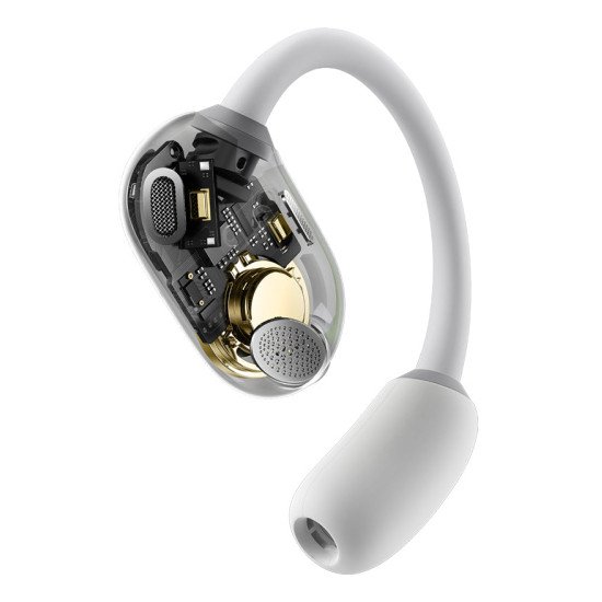 Baseus Eli Sport 1 Casque True Wireless Stereo (TWS) Crochets auriculaires, Open-ear Appels/Musique USB Type-C Bluetooth Blanc