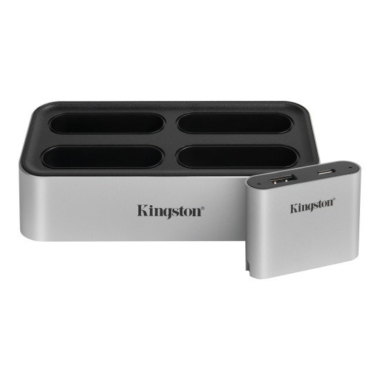 Kingston Technology Workflow Station Avec fil USB 3.2 Gen 2 (3.1 Gen 2) Type-C Noir, Argent