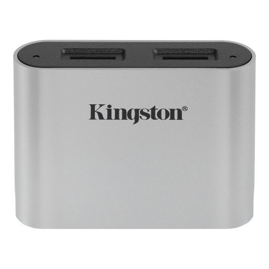 Kingston Technology Workflow microSD Reader lecteur de carte mémoire USB 3.2 Gen 1 (3.1 Gen 1) Type-C Noir, Argent