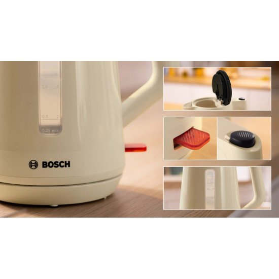 Bosch MyMoment bouilloire 1,7 L 2400 W Crème, Anthracite