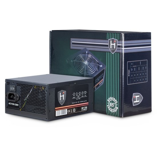 Inter-Tech HIPOWER SP-750 unité d'alimentation d'énergie 750 W 20+4 pin ATX ATX Noir