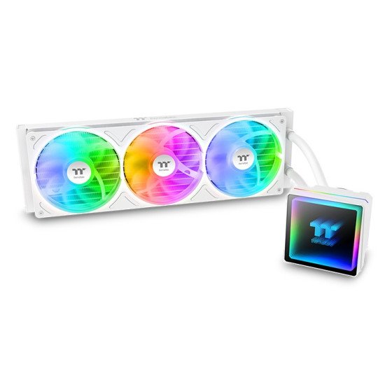 Thermaltake TH360 V3 ARGB Processeur Refroidisseur de liquide tout-en-un 12 cm Blanc 1 pièce(s)