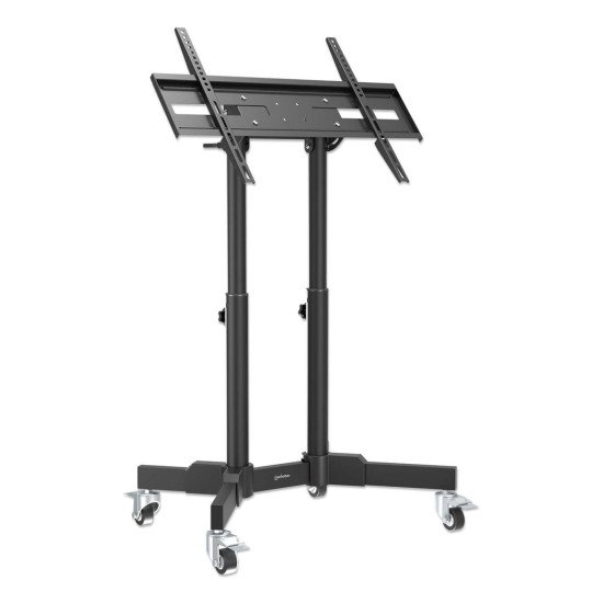 Manhattan Supporte une TV de 23" à 70" jusqu'à 40 kg, Inclinaison de +45°, faible hauteur, idéal pour les scènes et les notes de présentation, noir