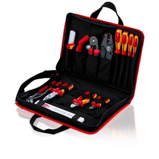 Knipex 00 21 11 Boîte à outils Noir, Rouge Polyester