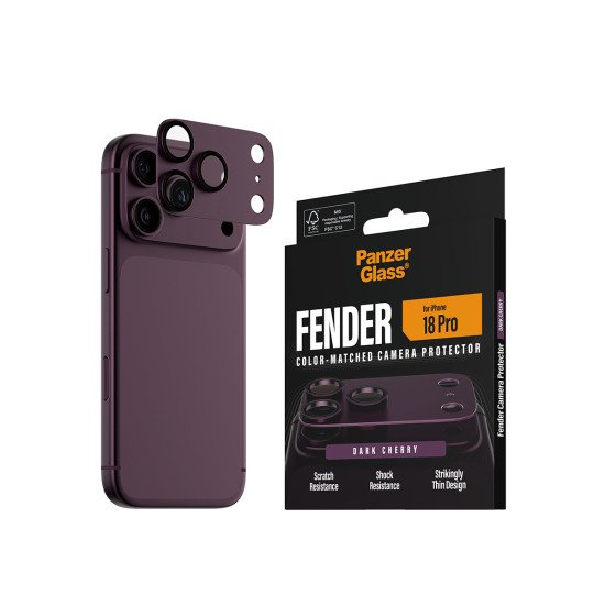 PanzerGlass ® Fender Camera Protector Dark Cherry iPhone 2026 Pro Protection d'écran transparent 1 pièce(s)
