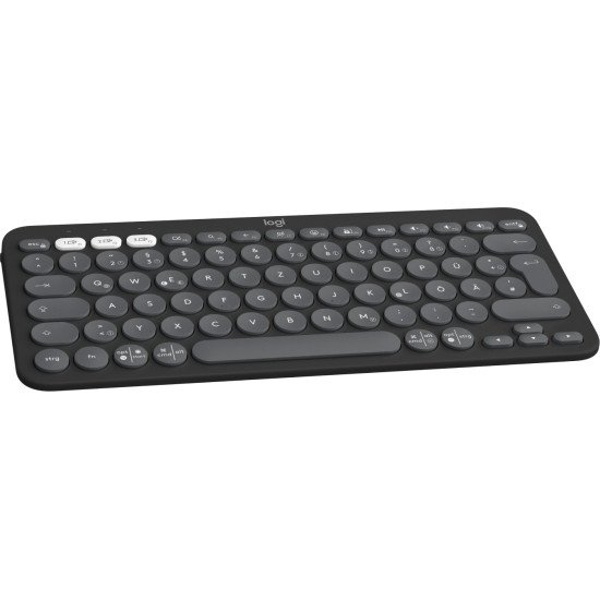 Logitech Pebble Keys 2 K380s clavier RF sans fil + Bluetooth QWERTZ Allemand Graphite