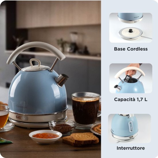 Ariete 2877/05 bouilloire 1,7 L 2000 W Bleu clair