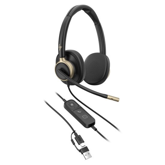 HP Poly Micro-casque filaire USB binaural Mission 825