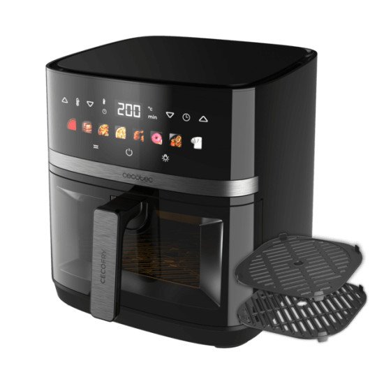 Cecotec Cecofry&Grill Duoheat 8000 Unique 8 L Autonome 2200 W Friteuse d'air chaud Noir