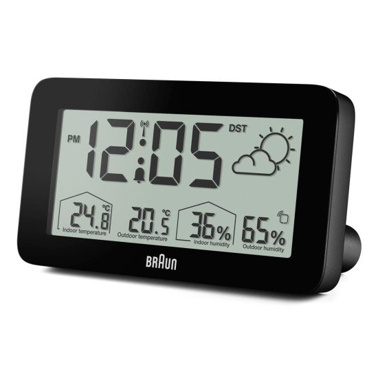 Braun BC13BP-DCF réveille-matin Réveil numérique Noir