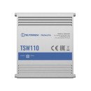 Teltonika TSW110 commutateur réseau Non-géré Gigabit Ethernet (10/100/1000) Connexion EthernetPOE Bleu, Gris