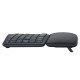 Logitech Ergo K860 clavier RF sans fil + Bluetooth US International Noir