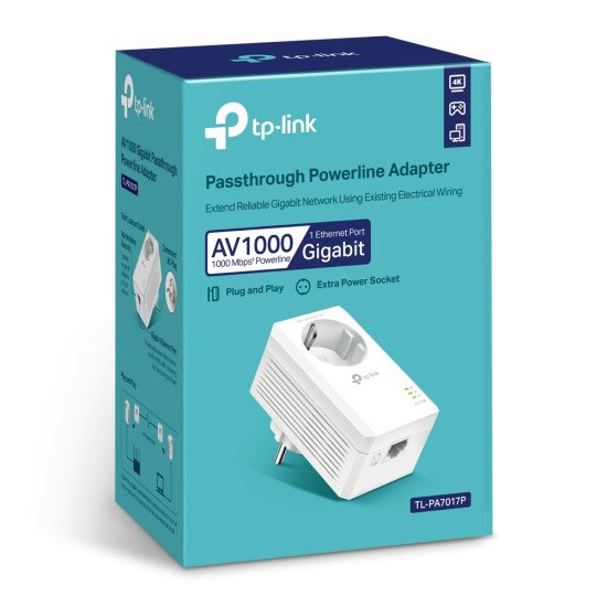 TP-LINK TL-PA7017P Adaptateur réseau CPL 1000 Mbit/s Ethernet/LAN Blanc 1 pièce(s)