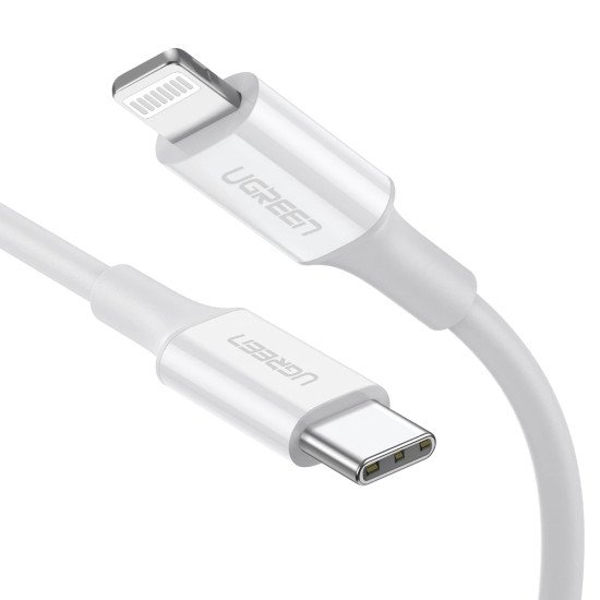 Ugreen 10493 câble USB 1 m USB C USB C/Lightning Blanc