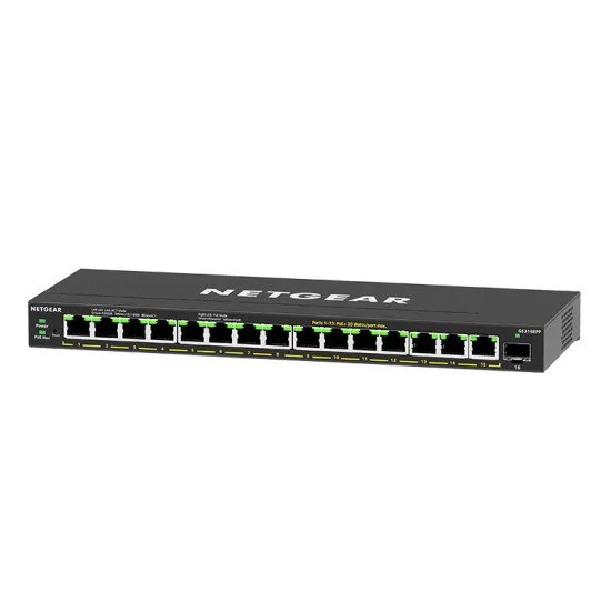Netgear GS316EPP-100PES commutateur réseau Géré Connexion Ethernet Netgear GS316EPP-100PES commutateur réseau Géré Connexion Ethernet