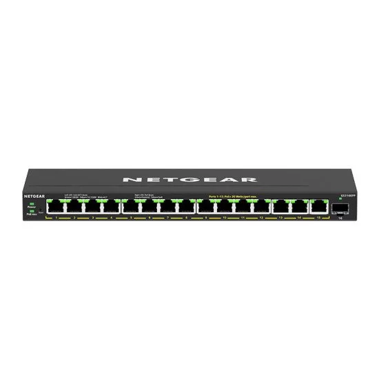 Netgear GS316EPP-100PES commutateur réseau Géré Connexion Ethernet Netgear GS316EPP-100PES commutateur réseau Géré Connexion Ethernet