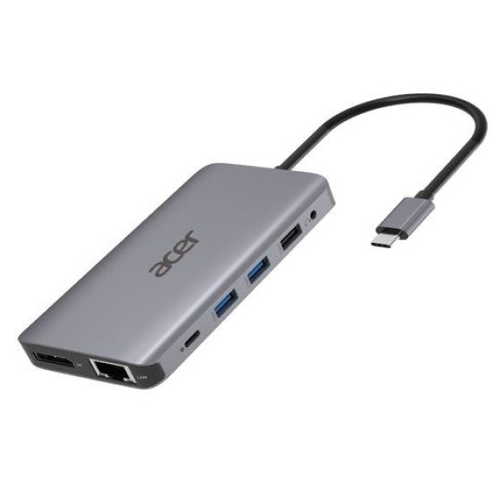 Acer HP.DSCAB.009 station d'accueil Avec fil USB 3.2 Gen 1 (3.1 Gen 1) Type-C Argent