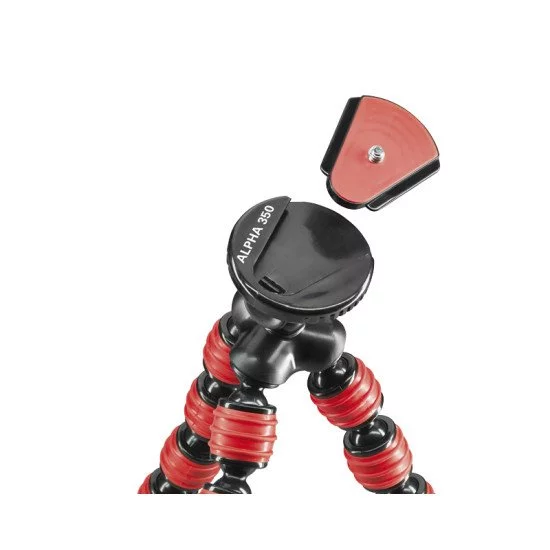 Cullmann Alpha 350 mobil trépied Smartphone/action caméra 3 pieds Noir, Rouge Cullmann Alpha 350 mobil trépied Smartphone/action caméra 3 pieds Noir, Rouge