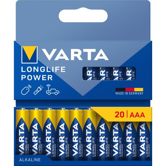 Varta 04903 121 720 pile domestique Batterie à usage unique LR03 Alcaline