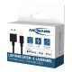 Ansmann 1700-0131 câble USB 1 m USB A Lightning Noir