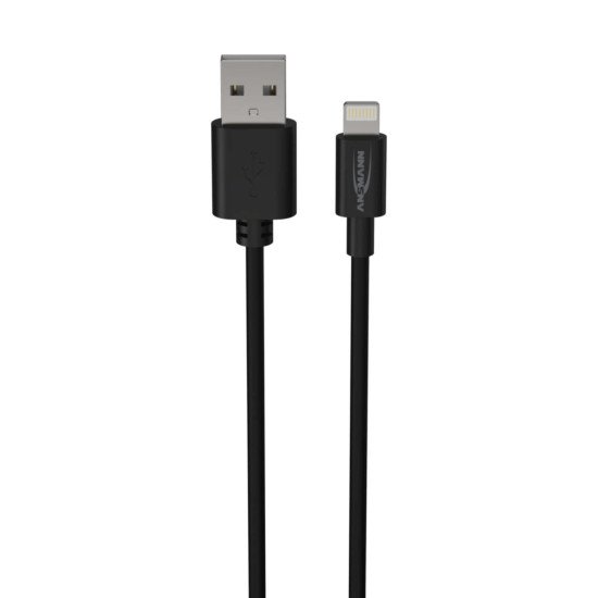 Ansmann 1700-0131 câble USB 1 m USB A Lightning Noir