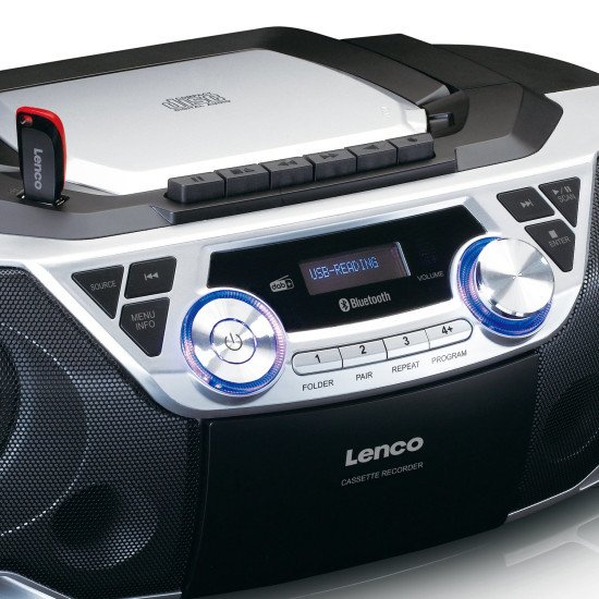 Lenco SCD-720SI Radio portable Numérique Noir, Argent