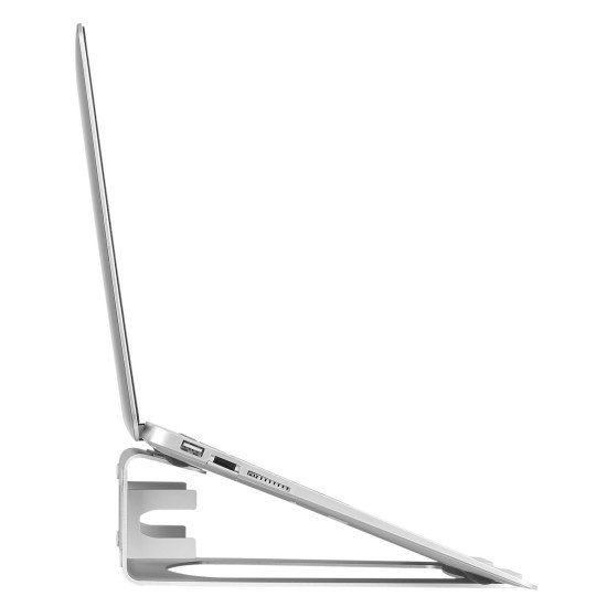 StarTech.com Support Ordinateur Portable - Rehausseur ou Support Ordi 2-en-1 - Idéal pour Ultrabooks & MacBook Pro/Air - Support Portable Ergonomique Inclinable Bureau - Argenté, Aluminum