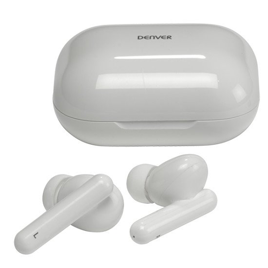 Denver TWE-38 écouteur/casque Sans fil Ecouteurs Appels/Musique Bluetooth Blanc