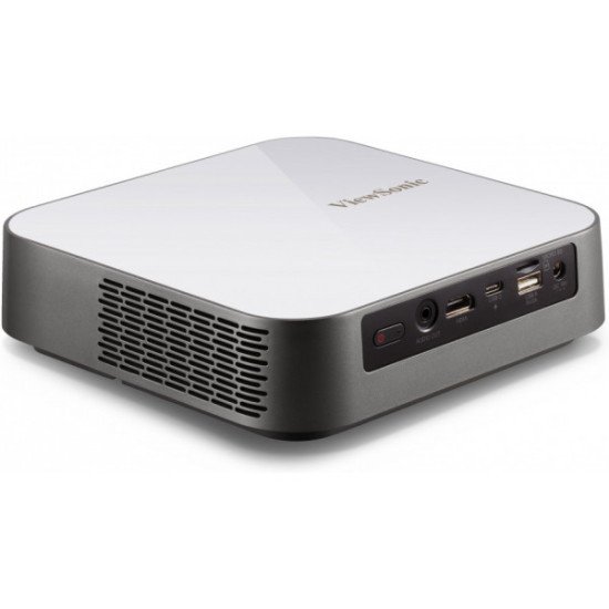 Viewsonic M2e vidéoprojecteur de bureau 400 ANSI lumens LED 1080p (1920x1080) Compatibilité 3D Gris, Blanc