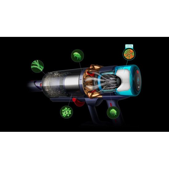 Dyson Gen5detect Batterie Sec HEPA Sans sac Bleu, Cuivre
