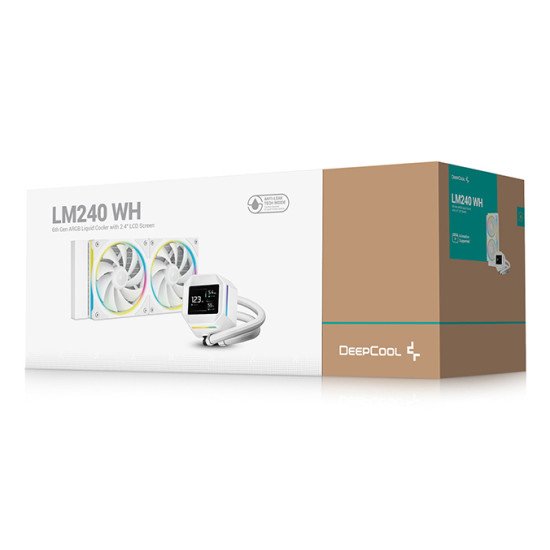 DeepCool LM240 WH Processeur Kit de refroidissement du liquide 12 cm Blanc 1 pièce(s)