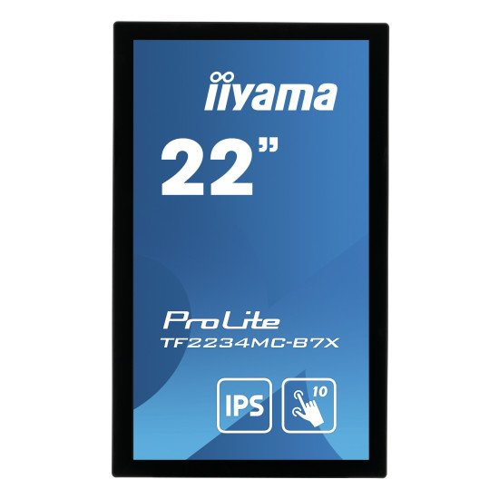 iiyama ProLite TF2234MC-B7X moniteur à écran tactile 54,6 cm (21.5") 1920 x 1080 pixels Plusieurs pressions Multi-utilisateur Noir