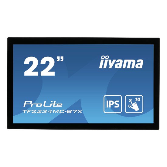 iiyama ProLite TF2234MC-B7X moniteur à écran tactile 54,6 cm (21.5") 1920 x 1080 pixels Plusieurs pressions Multi-utilisateur Noir