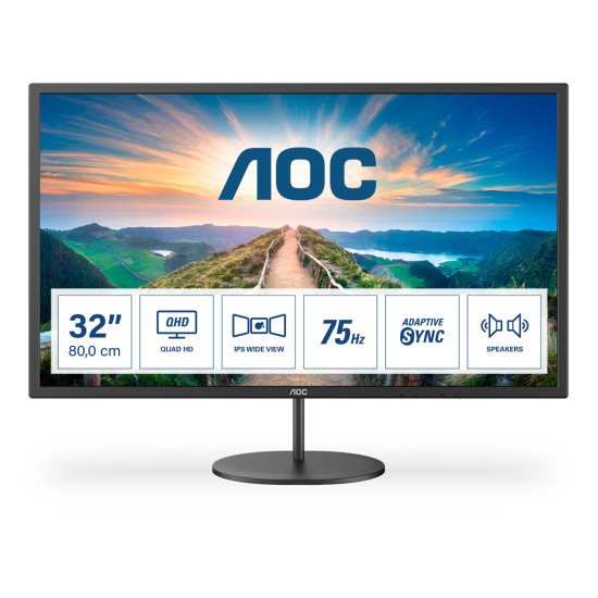 AOC V4 Q32V4 écran PC 31.5" 2560 x 1440 pixels 2K Ultra HD LED Noir