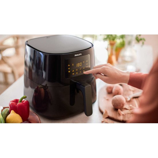 Philips Essential Airfryer XL, technologie Rapid Air, 1,2 kg, 6,2 l, noir