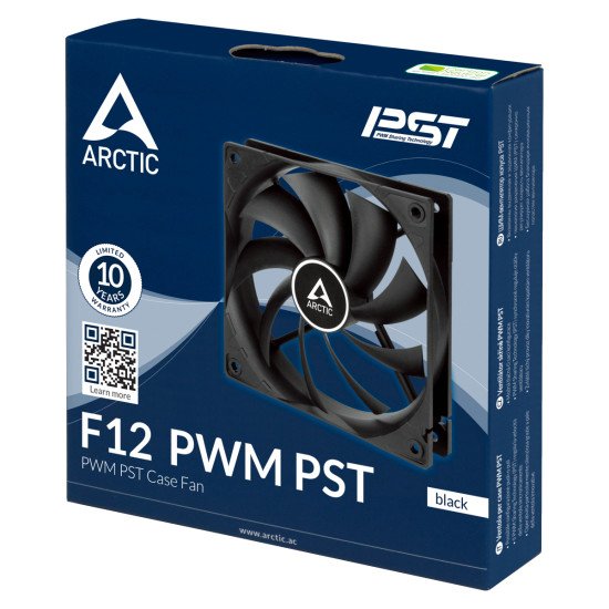 ARCTIC F12 PWM PST Boitier PC Ventilateur 12 cm Noir 1 pièce(s)