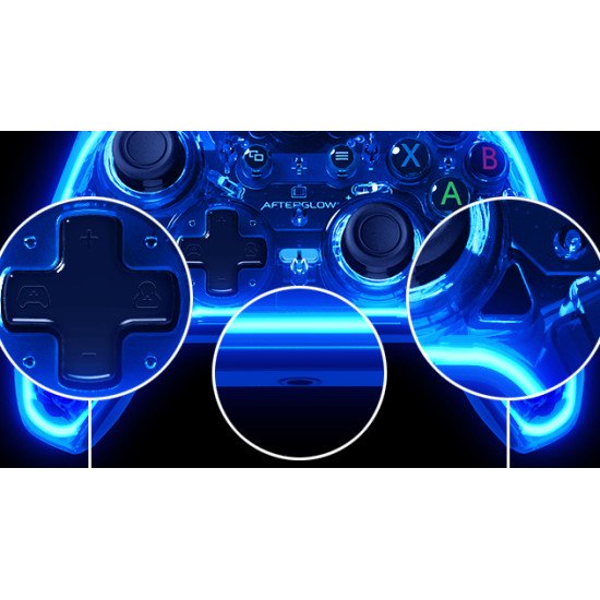 PDP Afterglow Noir, Bleu, Transparent USB Manette de jeu Analogique/Numérique Xbox One, Xbox Series S, Xbox Series X