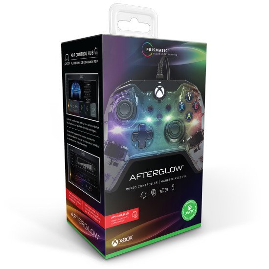 PDP Afterglow Noir, Bleu, Transparent USB Manette de jeu Analogique/Numérique Xbox One, Xbox Series S, Xbox Series X
