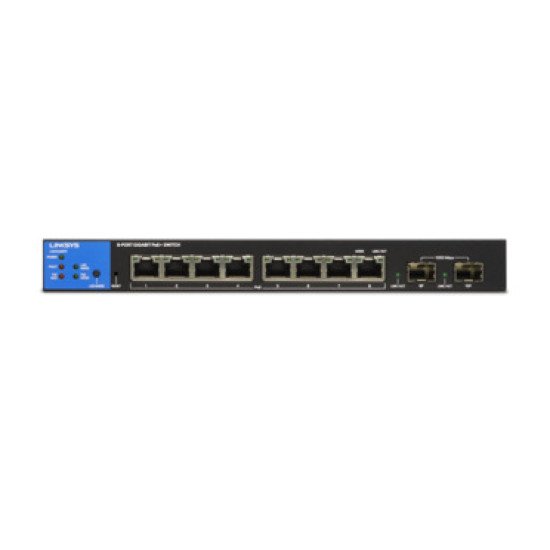 Linksys LGS310MPC Géré L3 Gigabit Ethernet (10/100/1000) Connexion Ethernet, supportant l'alimentation via ce port (PoE) Noir