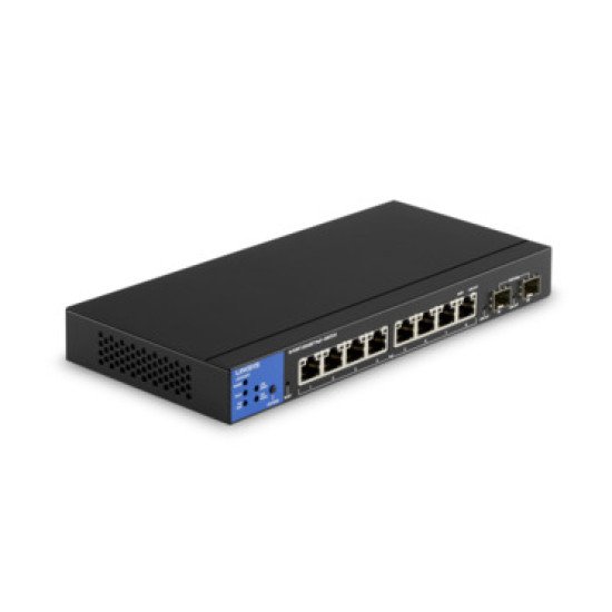 Linksys LGS310MPC Géré L3 Gigabit Ethernet (10/100/1000) Connexion Ethernet, supportant l'alimentation via ce port (PoE) Noir