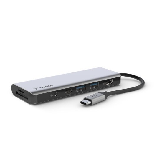 Belkin AVC009btSGY USB 3.2 Gen 1 (3.1 Gen 1) Type-C 5000 Mbit/s Argent