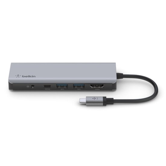 Belkin AVC009btSGY USB 3.2 Gen 1 (3.1 Gen 1) Type-C 5000 Mbit/s Argent