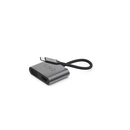 LINQ byELEMENTS LQ48001 hub & concentrateur USB 3.2 Gen 1 (3.1 Gen 1) Type-C 5000 Mbit/s Noir, Gris LINQ byELEMENTS LQ48001 hub & concentrateur USB 3.2 Gen 1 (3.1 Gen 1) Type-C 5000 Mbit/s Noir, Gris