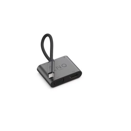 LINQ byELEMENTS LQ48001 hub & concentrateur USB 3.2 Gen 1 (3.1 Gen 1) Type-C 5000 Mbit/s Noir, Gris LINQ byELEMENTS LQ48001 hub & concentrateur USB 3.2 Gen 1 (3.1 Gen 1) Type-C 5000 Mbit/s Noir, Gris