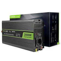 Green Cell INV10 adaptateur de puissance & onduleur Auto 2000 W Noir