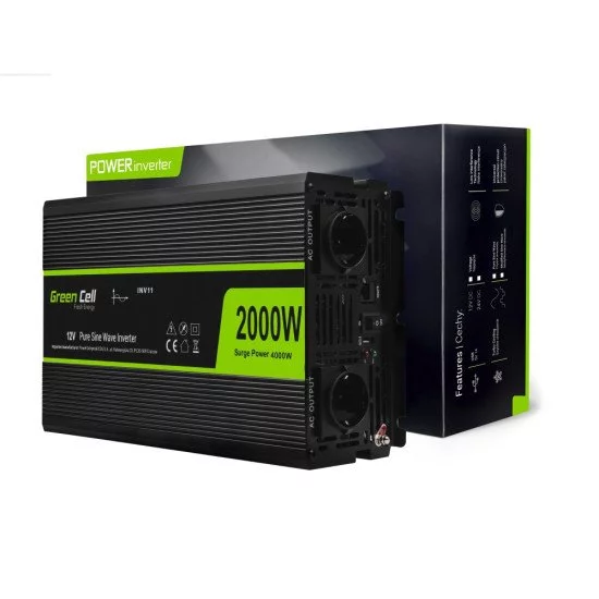 Green Cell INV11 adaptateur de puissance & onduleur Auto 12 W Green Cell INV11 adaptateur de puissance & onduleur Auto 12 W