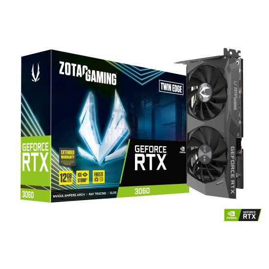 Zotac GAMING GeForce RTX 3060 Twin Edge NVIDIA 12 Go GDDR6 Zotac GAMING GeForce RTX 3060 Twin Edge NVIDIA 12 Go GDDR6