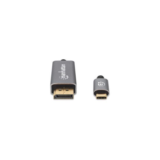 Manhattan Câble USB-C vers DisplayPort 1.4, 8K@60Hz, 3 m, mâle à mâle, non bidirectionnel, noir, garantie 3 ans