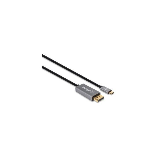 Manhattan Câble USB-C vers DisplayPort 1.4, 8K@60Hz, 3 m, mâle à mâle, non bidirectionnel, noir, garantie 3 ans