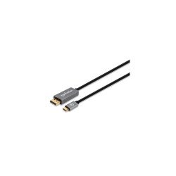 Manhattan Câble USB-C vers DisplayPort 1.4, 8K@60Hz, 3 m, mâle à mâle, non bidirectionnel, noir, garantie 3 ans